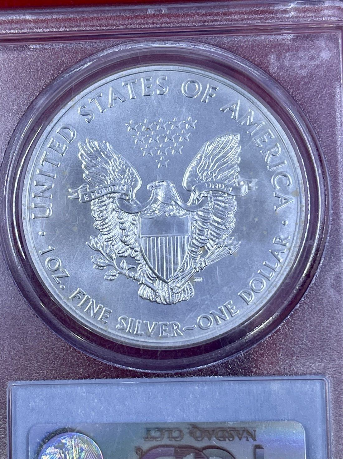 2011 First Strike American Silver Eagle. ASE 25th. PCGS MS70, Coin