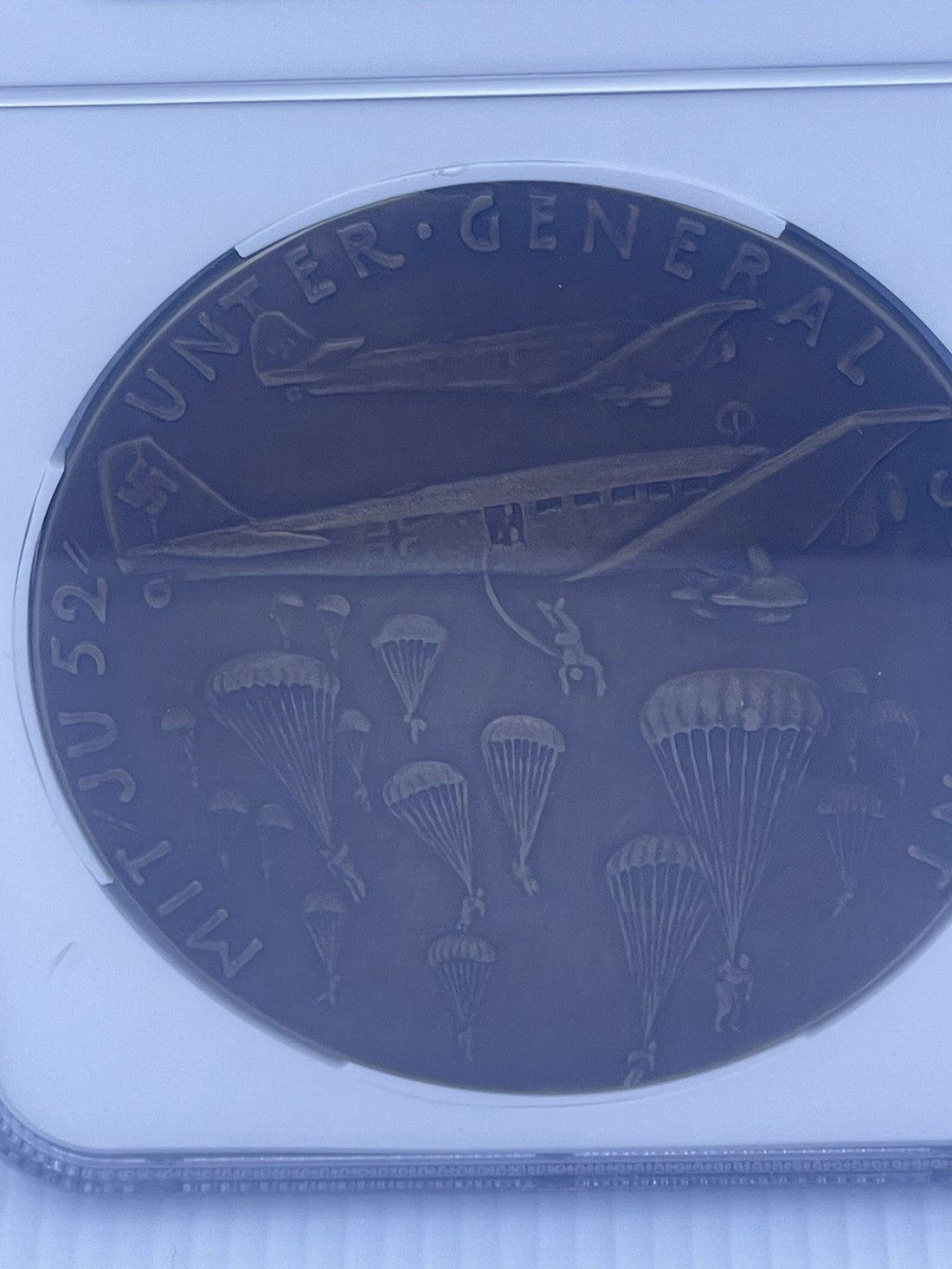 1941 Karl Goetz “Airborne Troops At Crete” Kienast -587 NGC 62 BN Medal