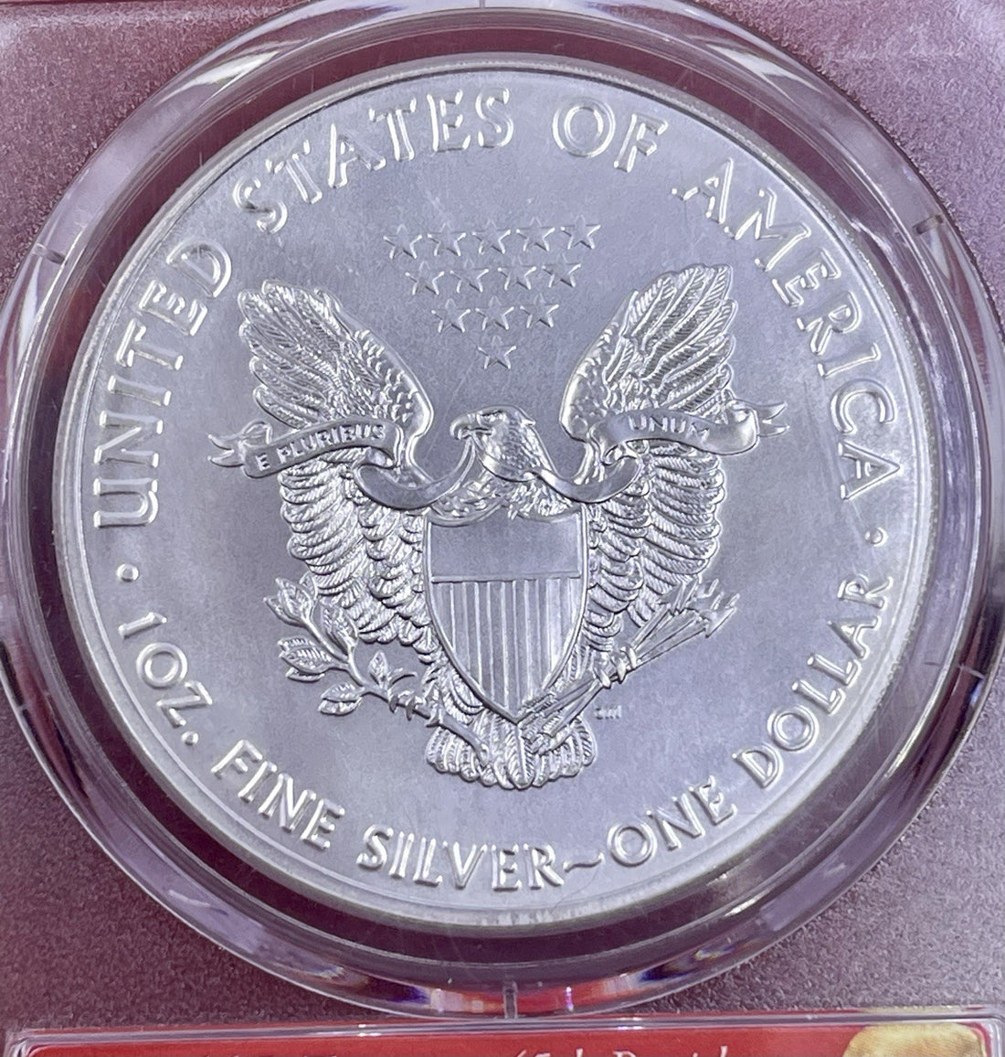 2020 Silver Eagles PCGS MS-70 Silver Eagle Donald Trump Label