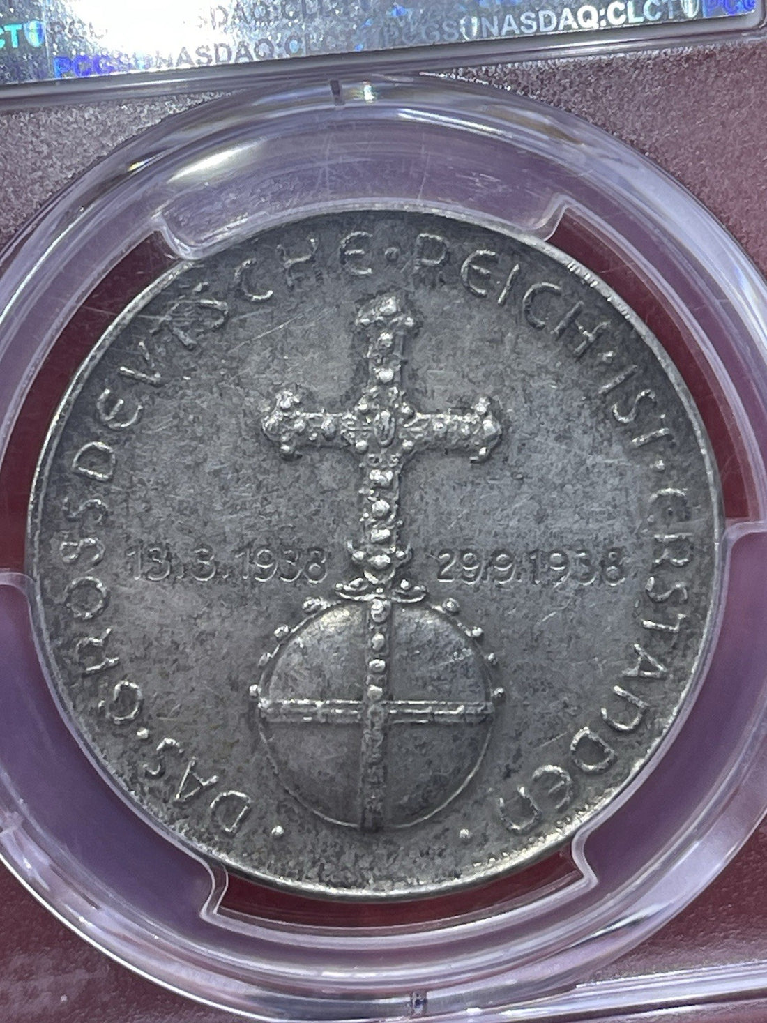 Germany 1938 -WW2 Medal, C-114  PCGS SP Genuine AU Detail