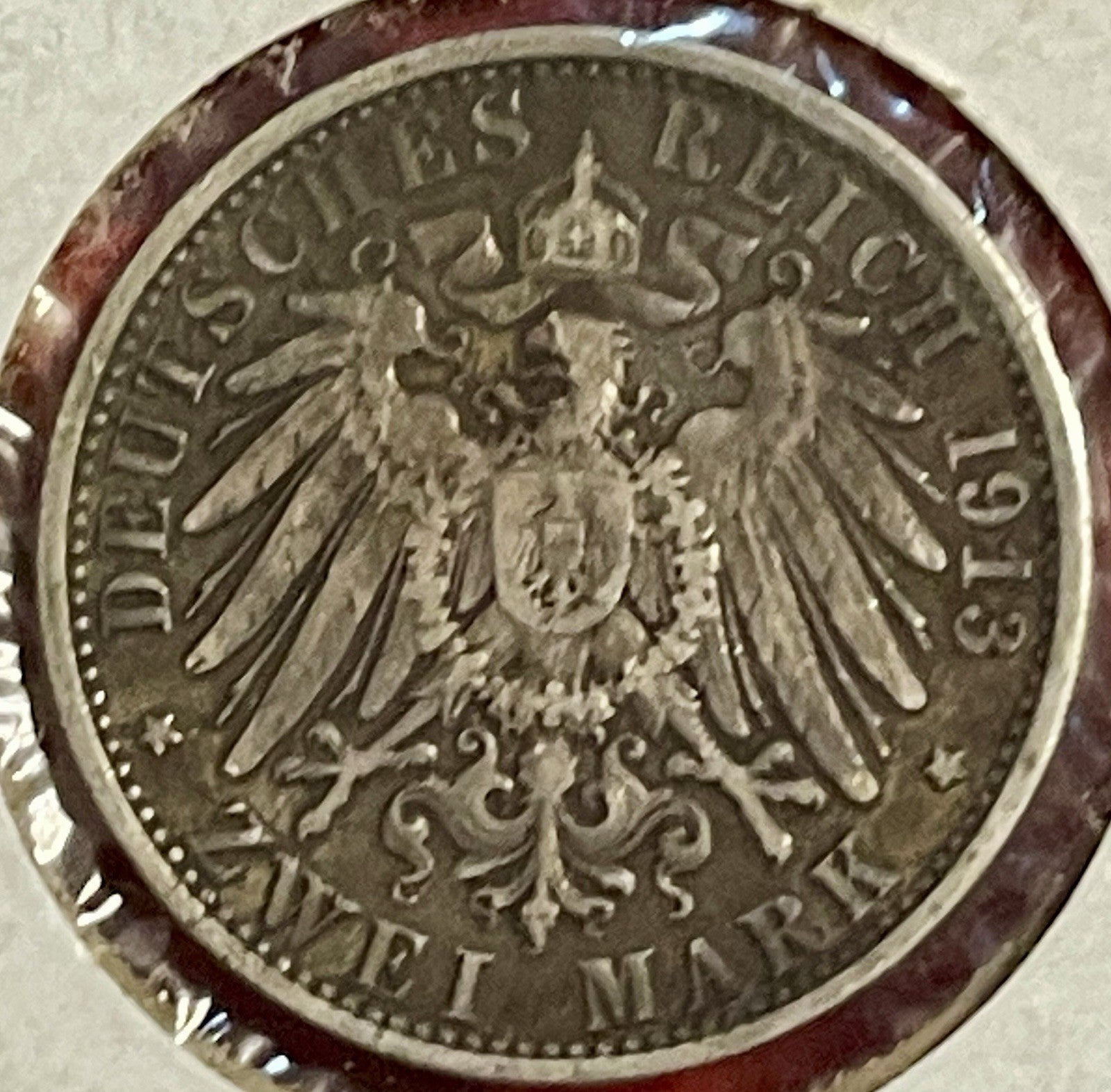 1913-A German 2 MARK ~ .900 SILVER COIN