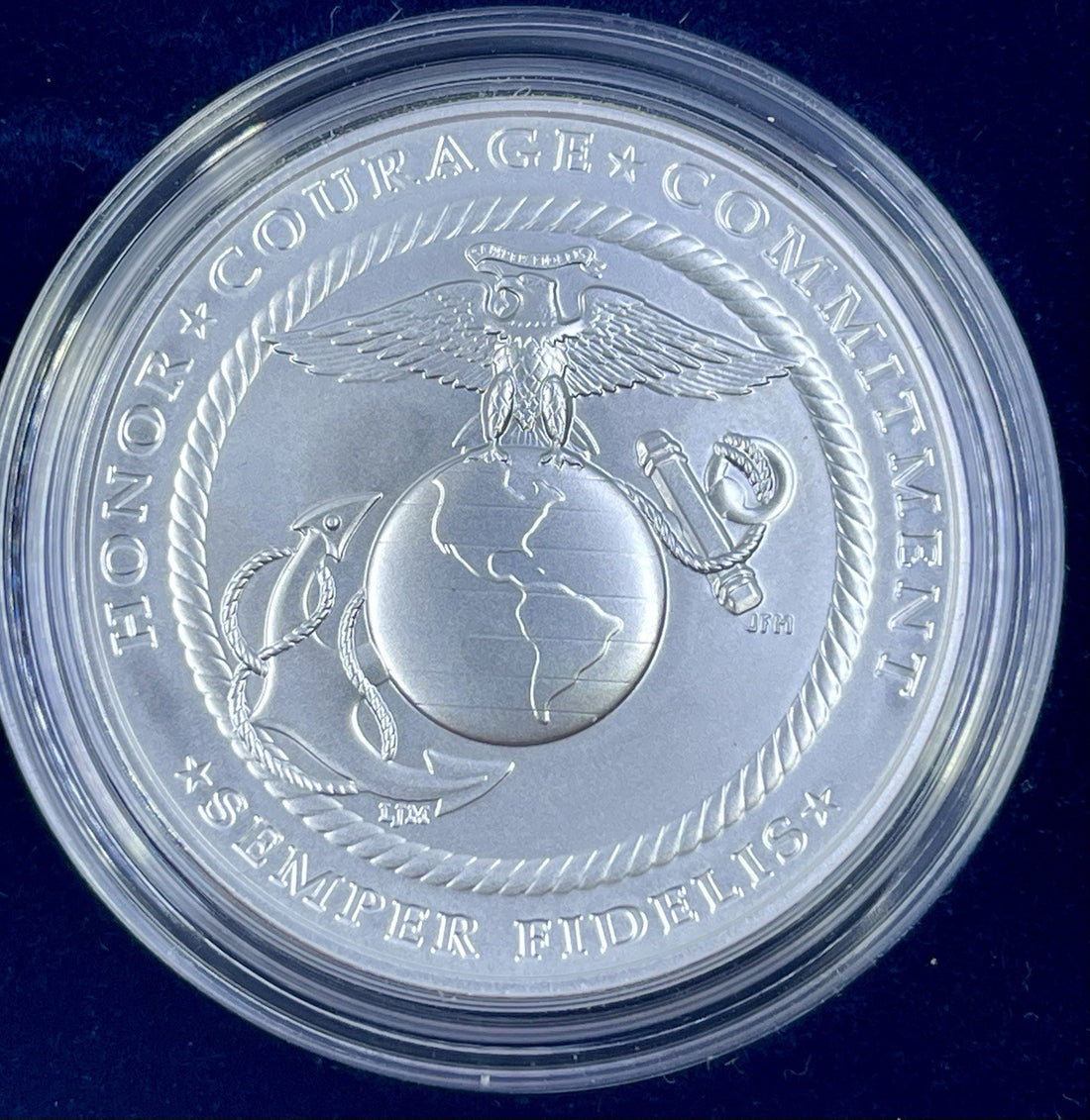 Armed Forces Silver Medal U.S. Marine 1 oz .999 Silver Medal OGP and COA