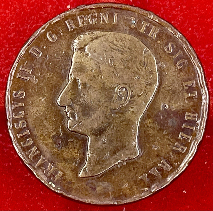 REGNO DUE SICILIE 10 tornesi 1859 Francesco II di Borbone Italy Coin