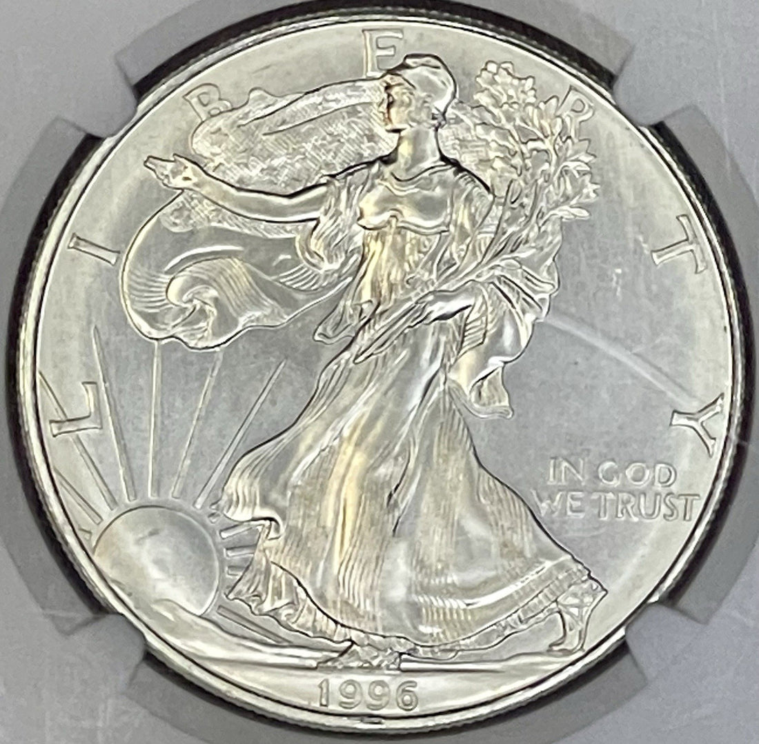 1996 $1 American Silver Eagle NGC MS69 Brown Label