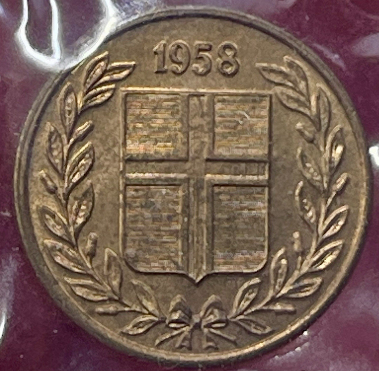 1958 ICELAND 1 Eyir COIN EYRIR