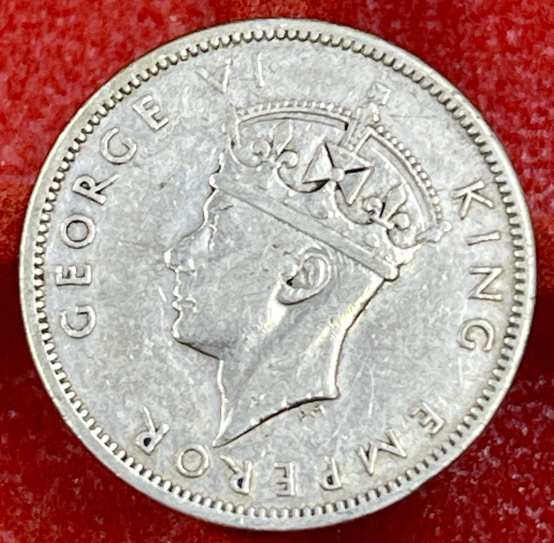 1934 Fiji 1 Shilling .500 Silver 360K Minted KM#4 George V Scarce World