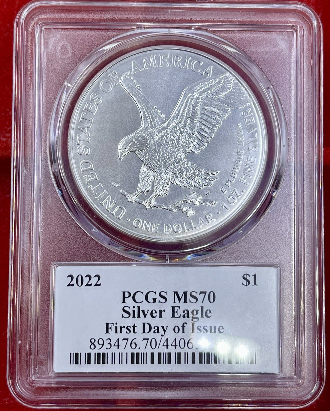 2022 1 oz American Silver Eagle PCGS MS70 First Strike