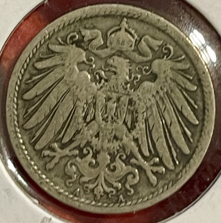 Germany 10 Pfennig 1898 A Coin Type 2 German Empire Imperial Eagle Wilhelm II