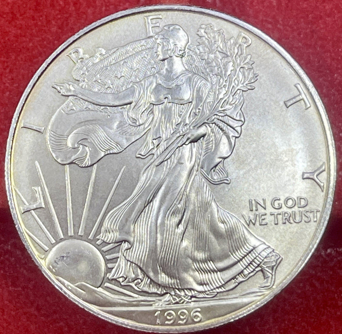 1996 Silver American Silver Eagle Uncirculated 1oz .999 Fine Silver Coin