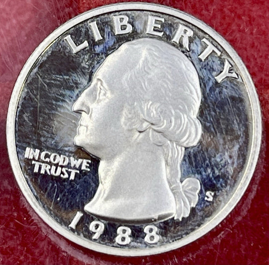 1988 S Washington Proof Quarter from San Francisco Mint