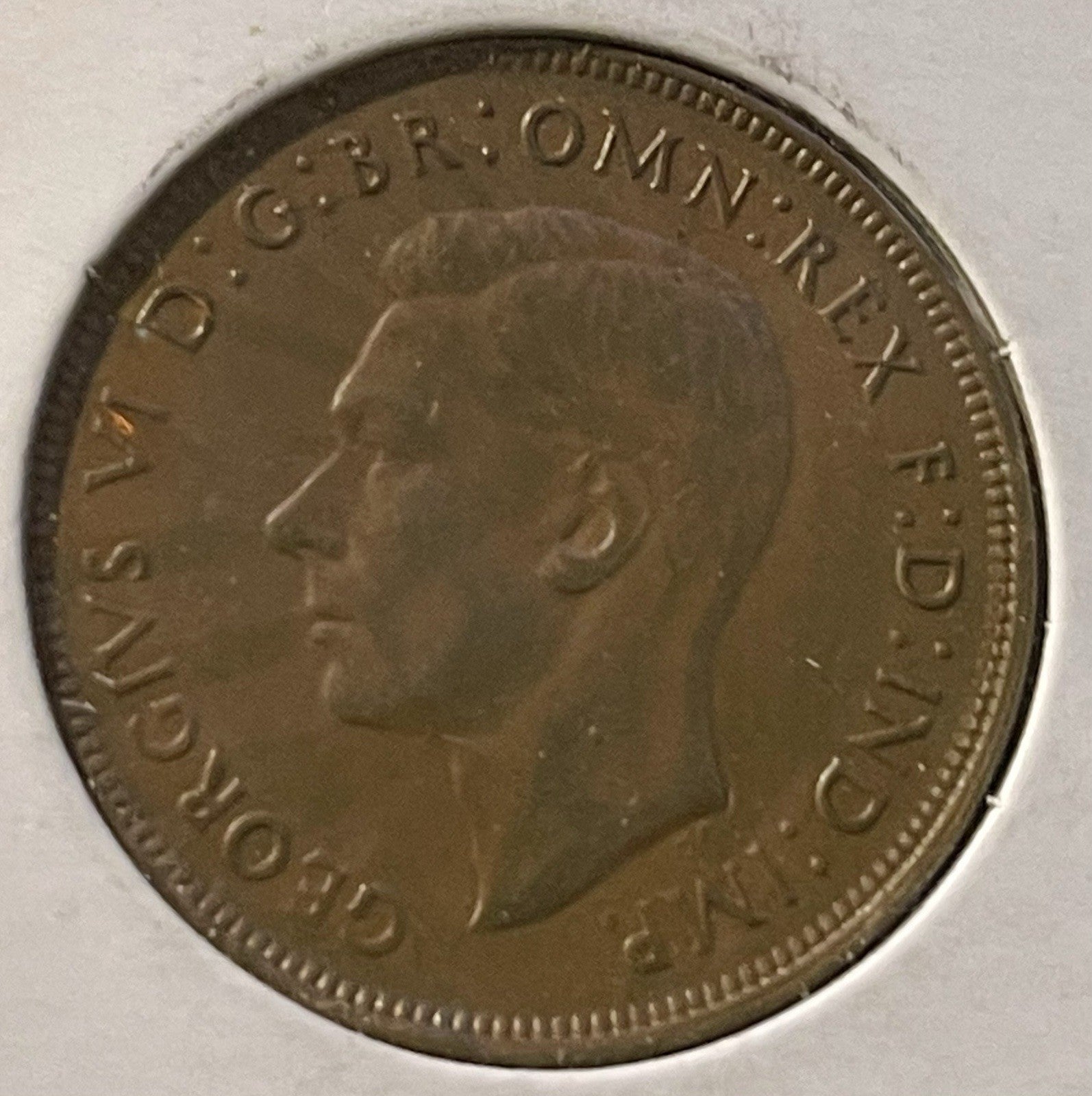 1947 Australia Australian One 1 Penny Kangaroo Coin