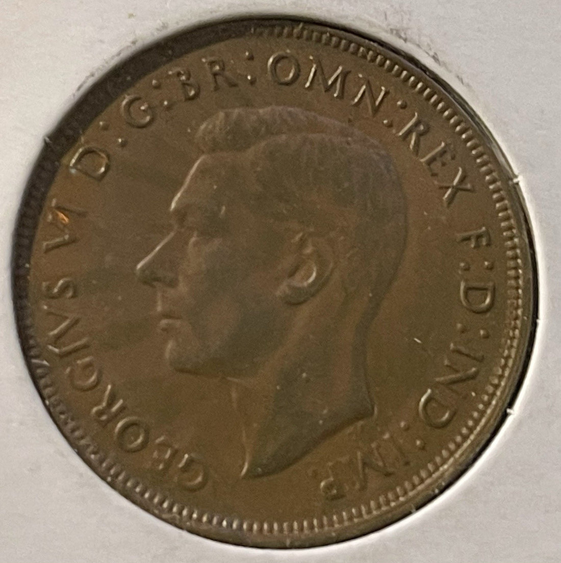 1947 Australia Australian One 1 Penny Kangaroo Coin