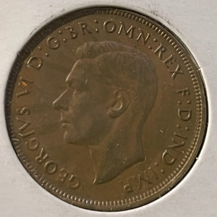 1947 Australia Australian One 1 Penny Kangaroo Coin