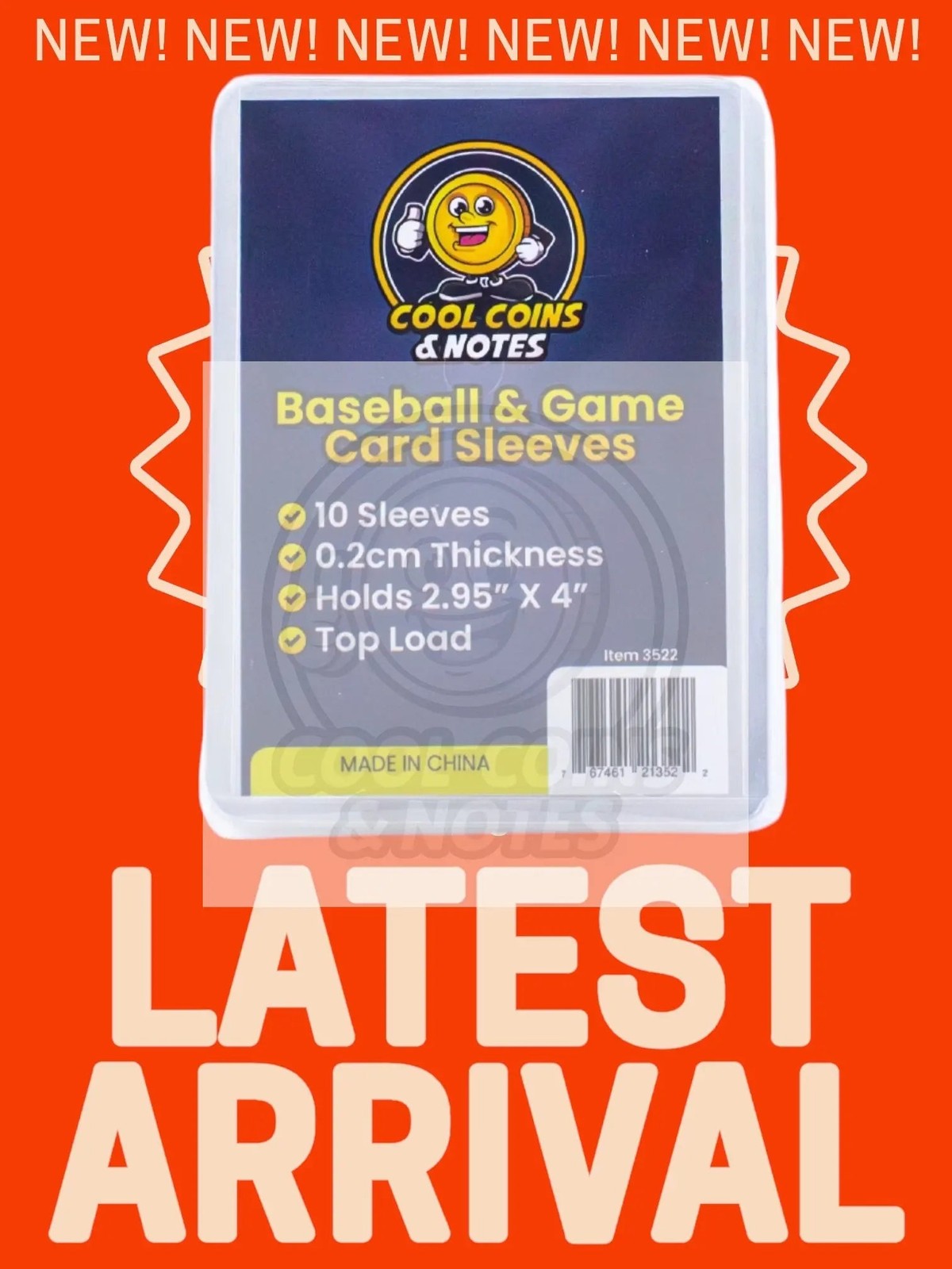 10 Clear Baseball Game Rigid Card Sleeves Topload Holders 3" X 4" Cool Coins &