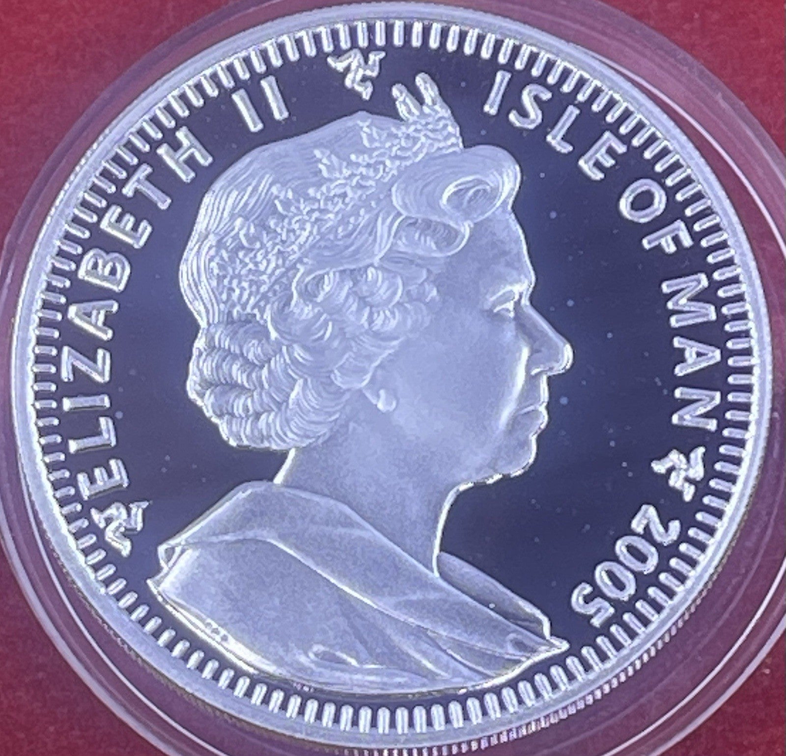 2005 Isle of Man 1 Crown Proof 1oz .999 Fine Silver Himalayan Cat in Capsule