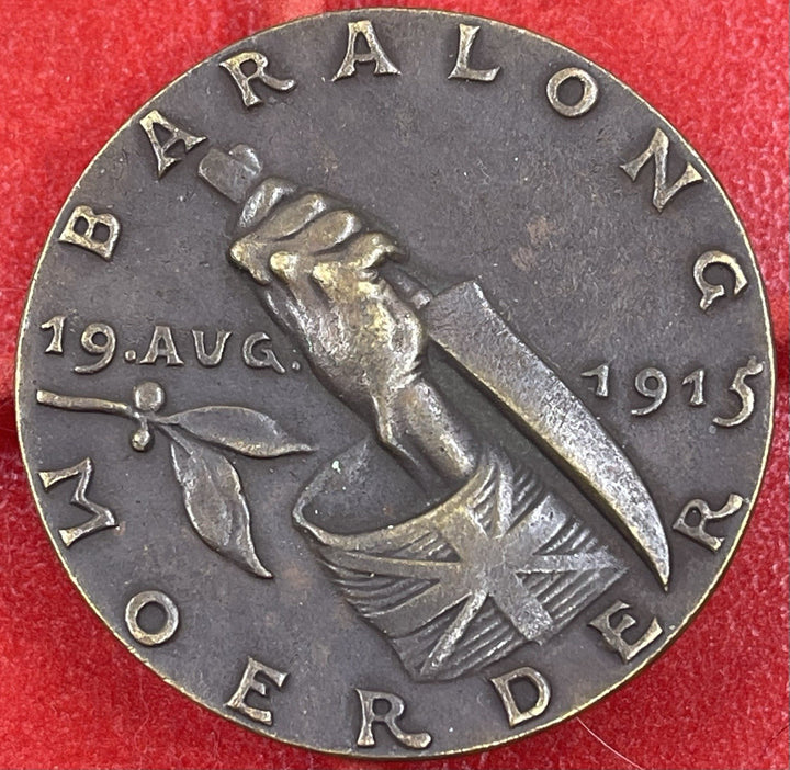 Karl Goetz Medal – Kienast 162: “The Baralong Murder” (1915) Satirical Medal