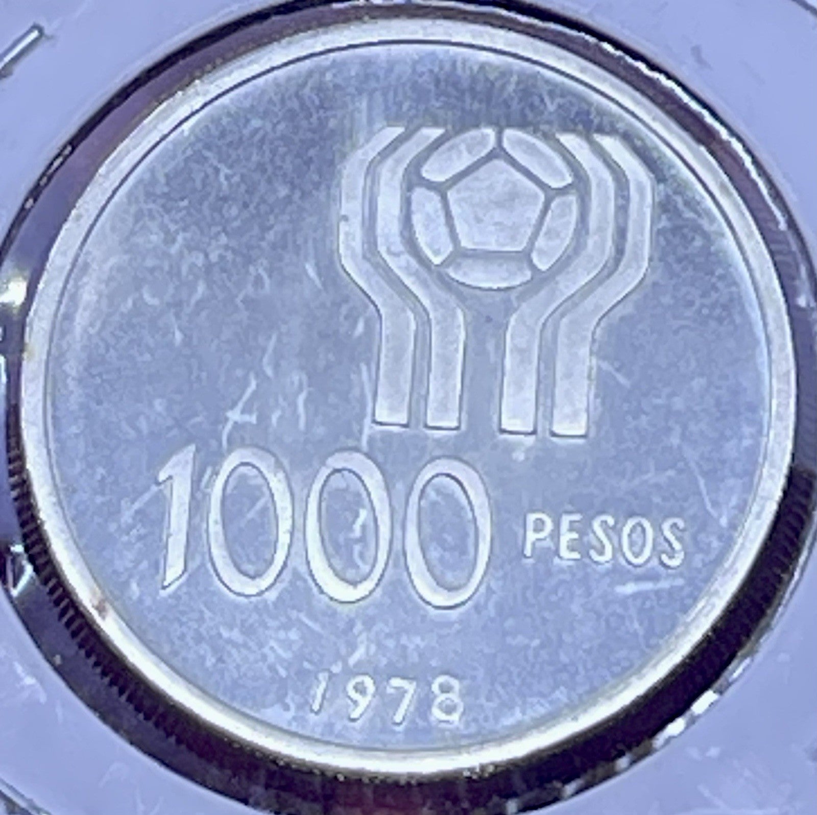 Argentina 1000 Pesos 1978 silver comm. issue  KM-78 .2  CoinArgentina 1000 Pesos
