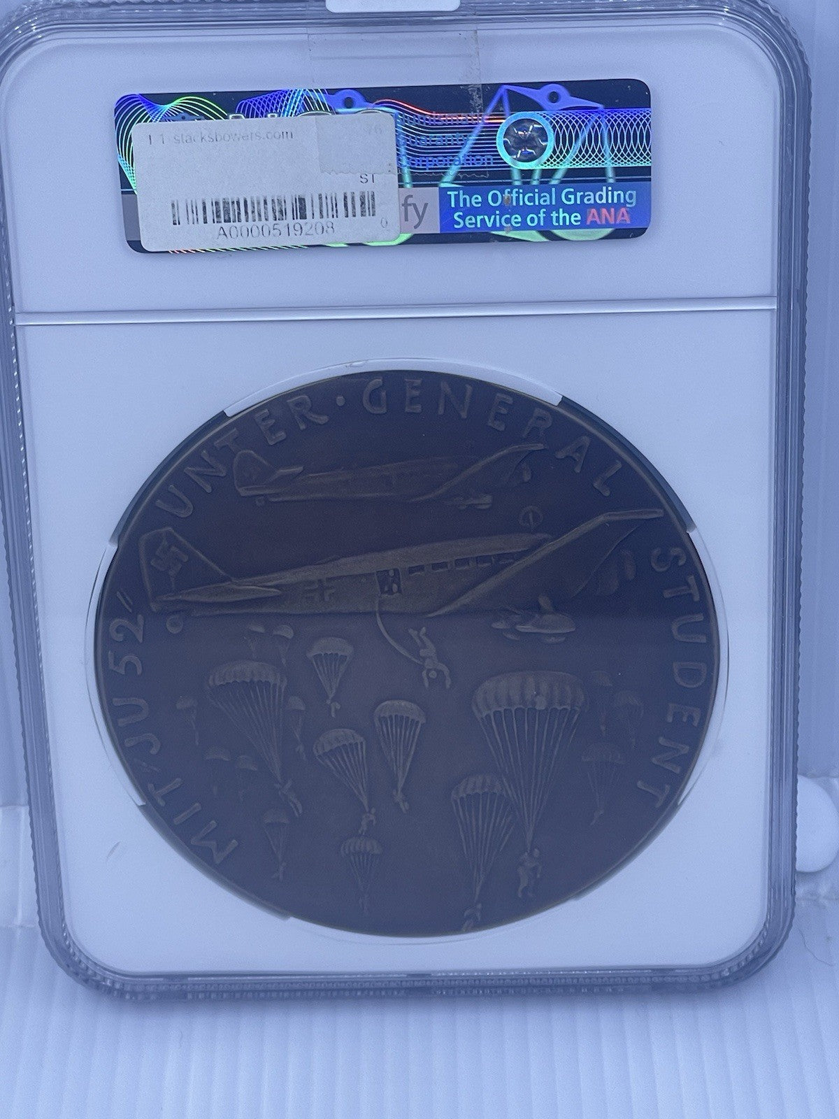 1941 Karl Goetz “Airborne Troops At Crete” Kienast -587 NGC 62 BN Medal