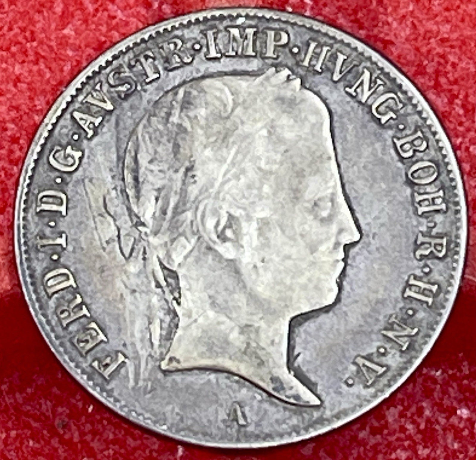1844 A Austria 20 Kreuzer Silver Coin – Ferdinand I of Austria – KM#2195 Vienna