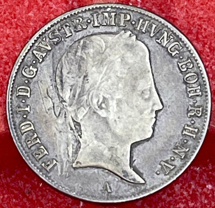 1844 A Austria 20 Kreuzer Silver Coin – Ferdinand I of Austria – KM#2195 Vienna