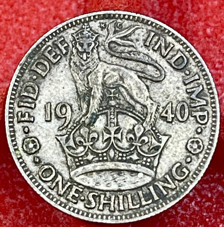 1940 Shilling Great Britain .500 Silver Scarce