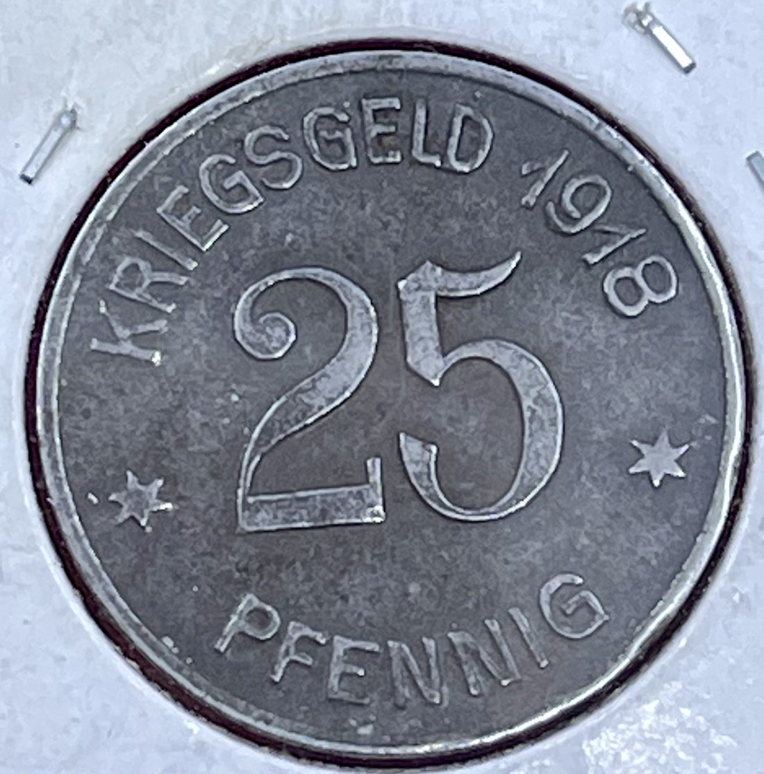 1918 Germany Coblenz 25 Pfennig WWI Era Coin Kriegsgeld Prussia Rhine Notgeld