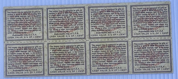 Lot 8 of B&W Brown & Williamson Tobacco Stamps