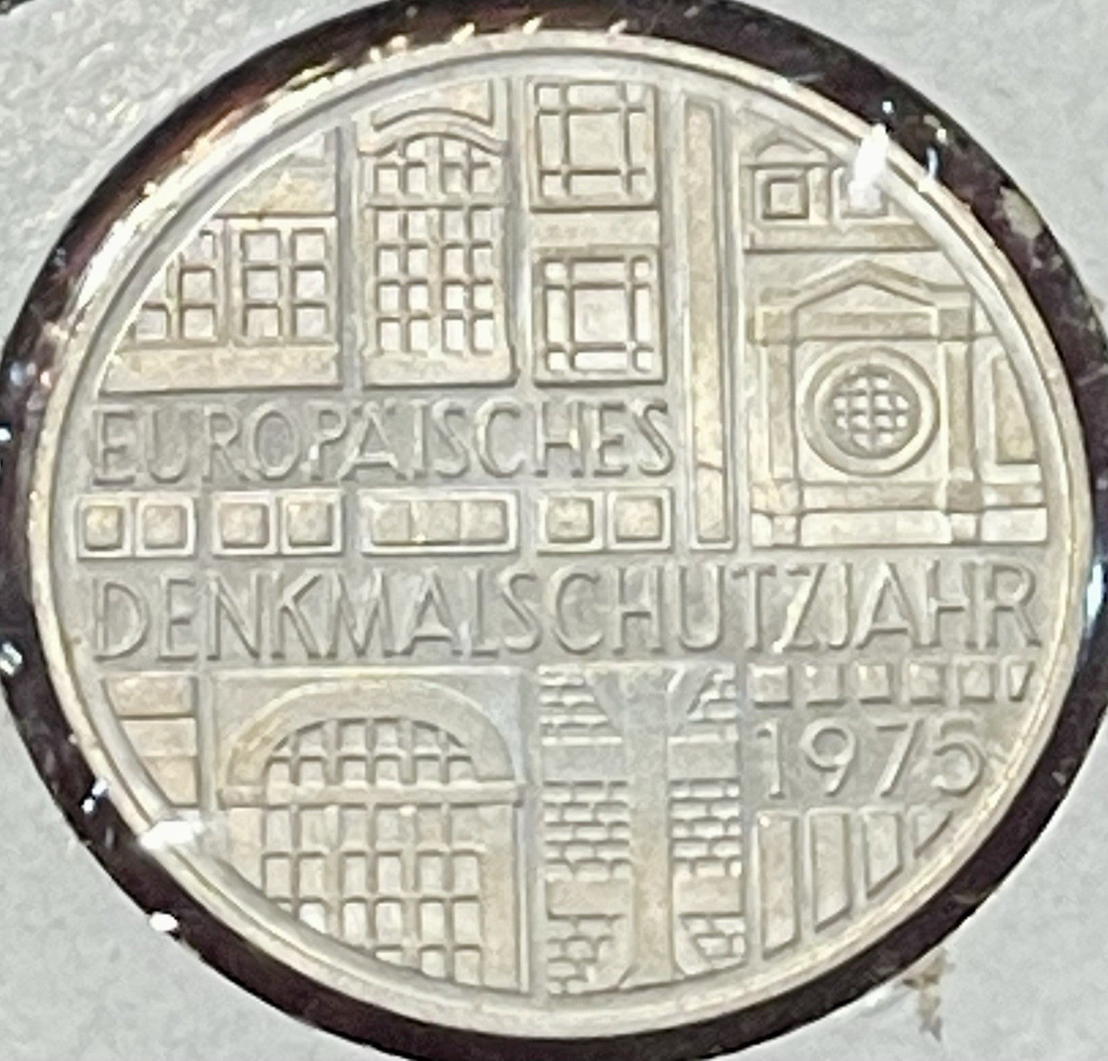 1975-F Germany 5 Mark 0.6250 Silver ASW 0.2251 Oz Monument Commemorative