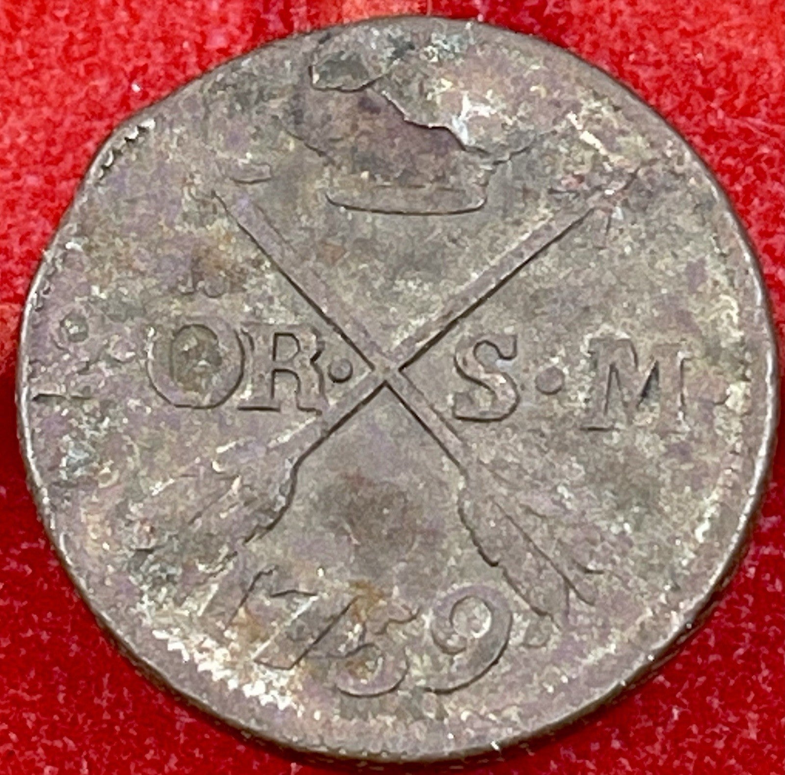 1759 Sweden 2 Öre Copper – Adolf Frederick – KM#461 Large Copper Coin1759 Sweden