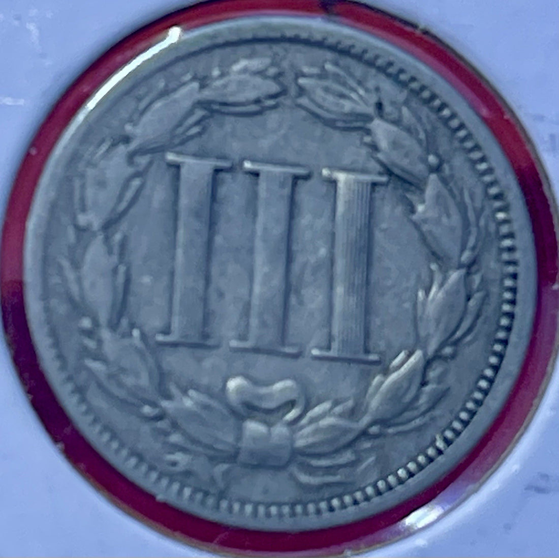 1866 Nickel 3 Cent Coin