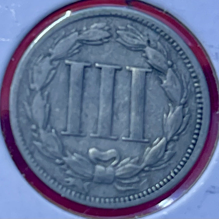 1866 Nickel 3 Cent Coin