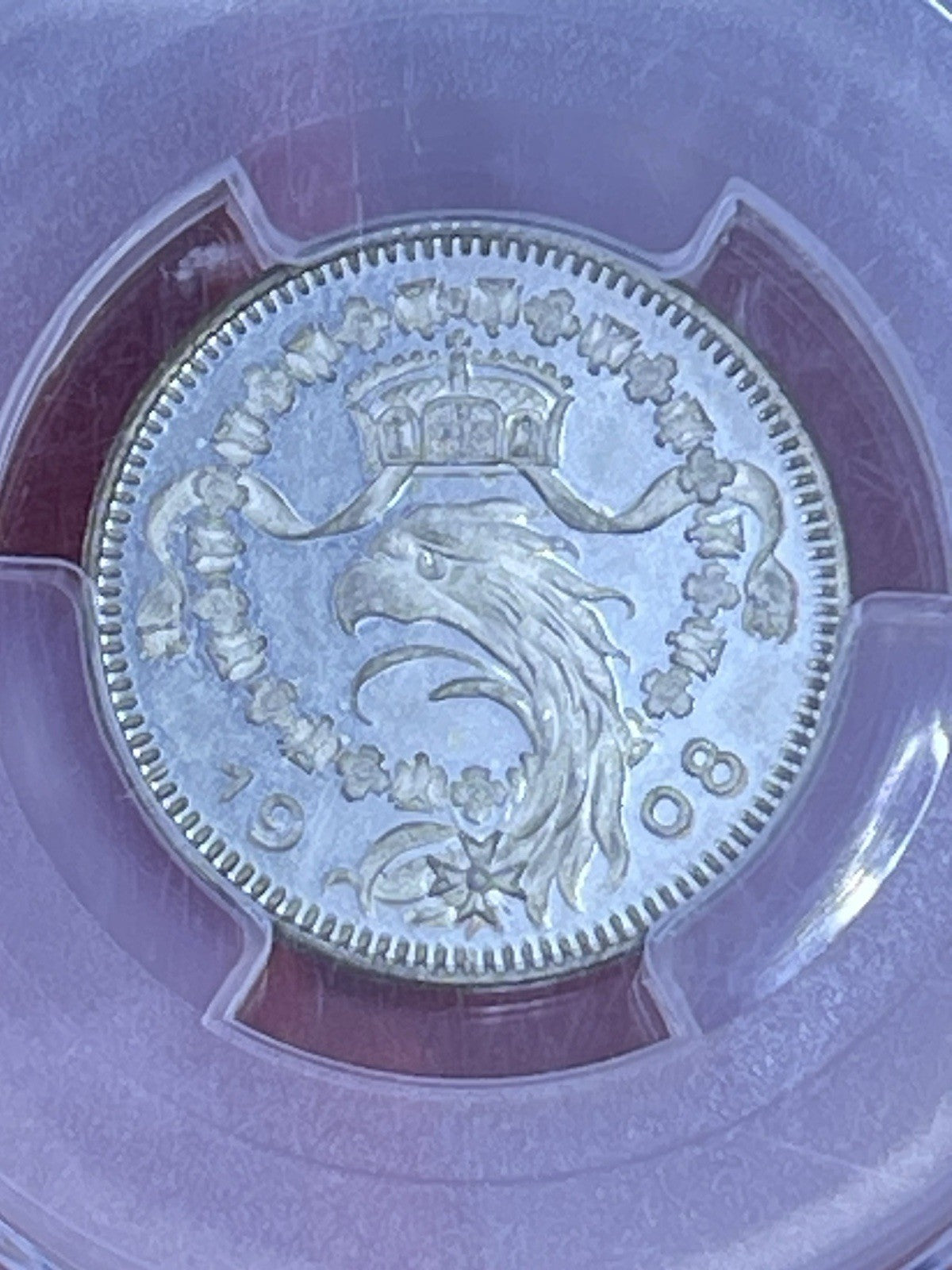 1908-D Germany 25 Pfg Pfennig PCGS SP65 Silver Coin
