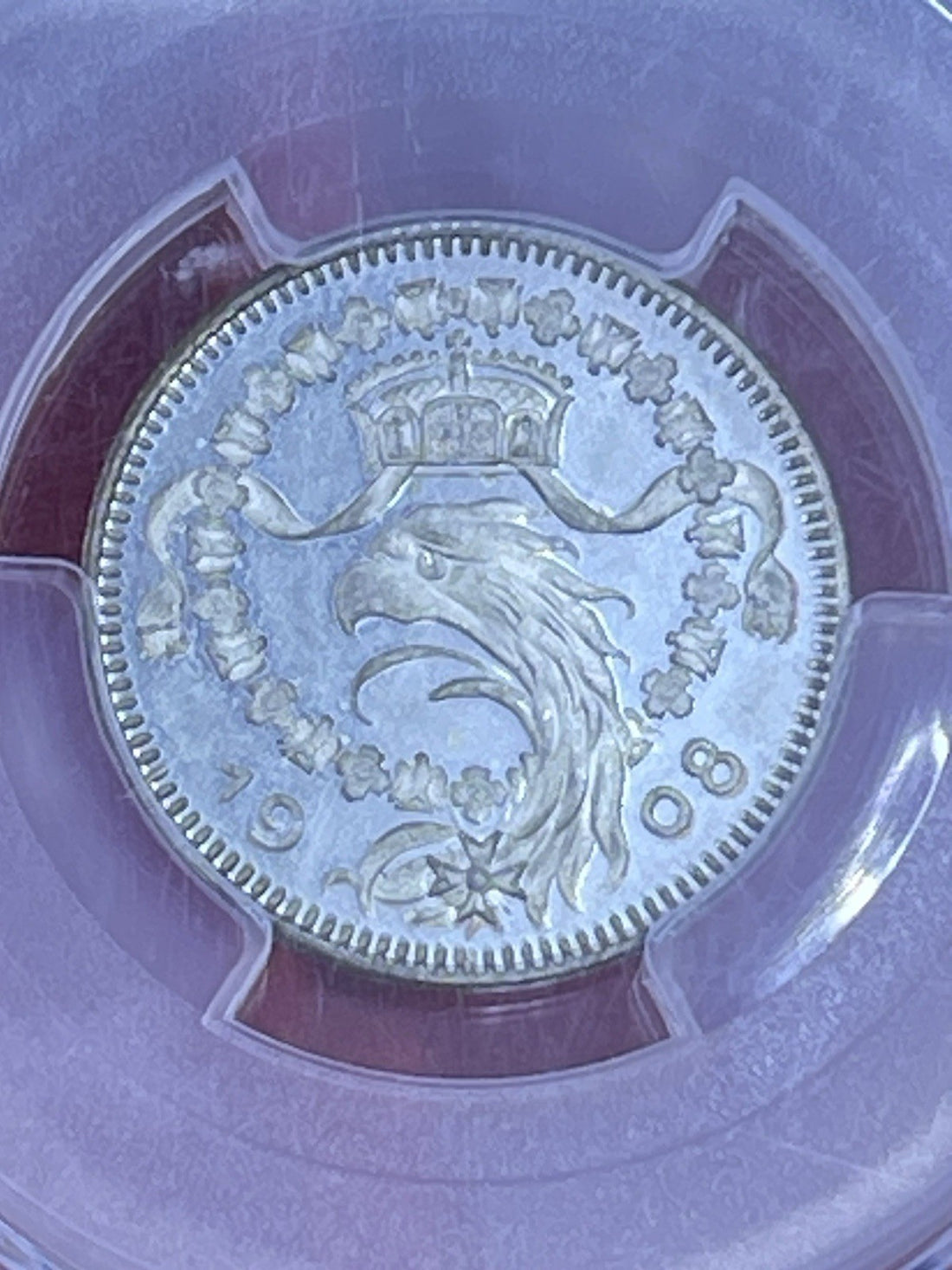 1908-D Germany 25 Pfg Pfennig PCGS SP65 Silver Coin