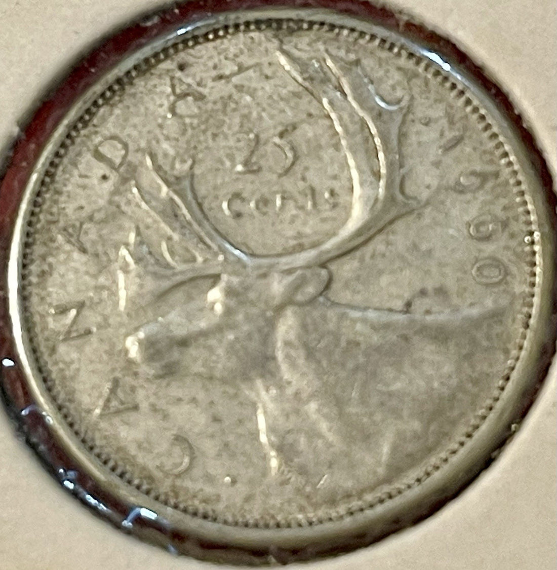 1960 Canada Canadian Caribou Quarter 25 Cents Elizabeth II 80% Silver