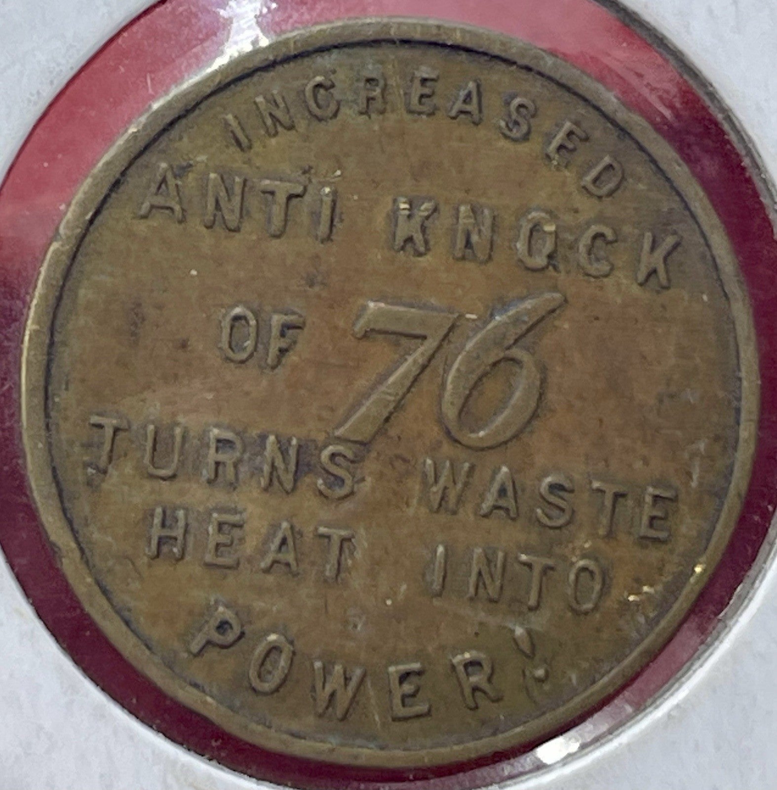 1933 Lucky Anti-Knock of 76 Pocket Piece Token Approx. 1" Good Luck Vintage Coin