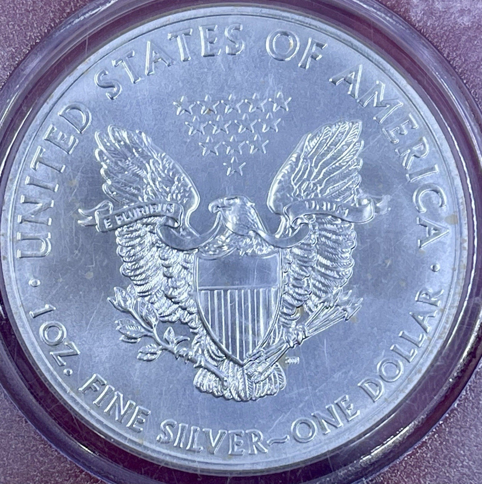 2011 First Strike American Silver Eagle. ASE 25th. PCGS MS70, Coin