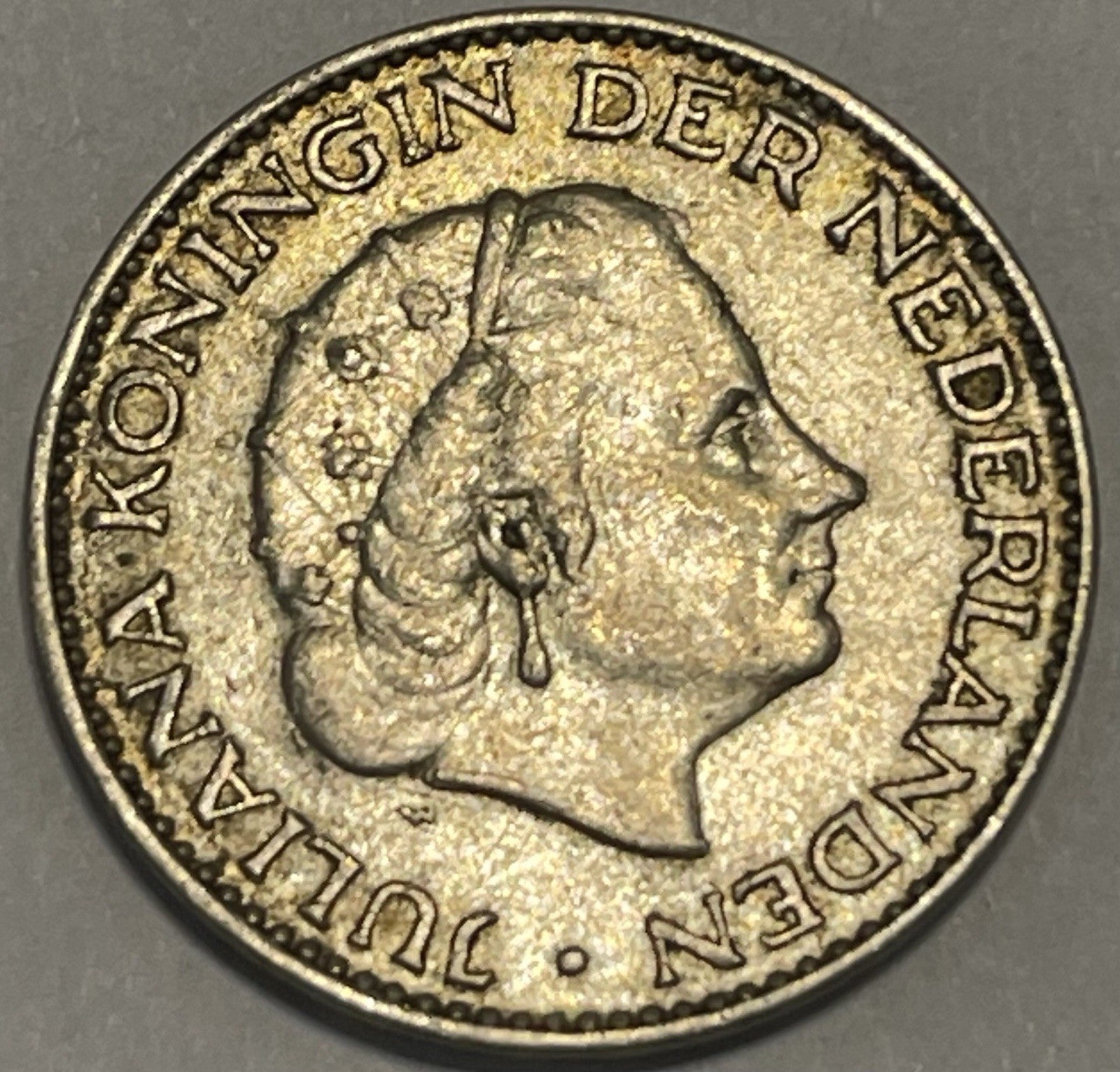 Netherlands 1 Gulden Silver Coin Queen Juliana Piek KM#184 / 184a