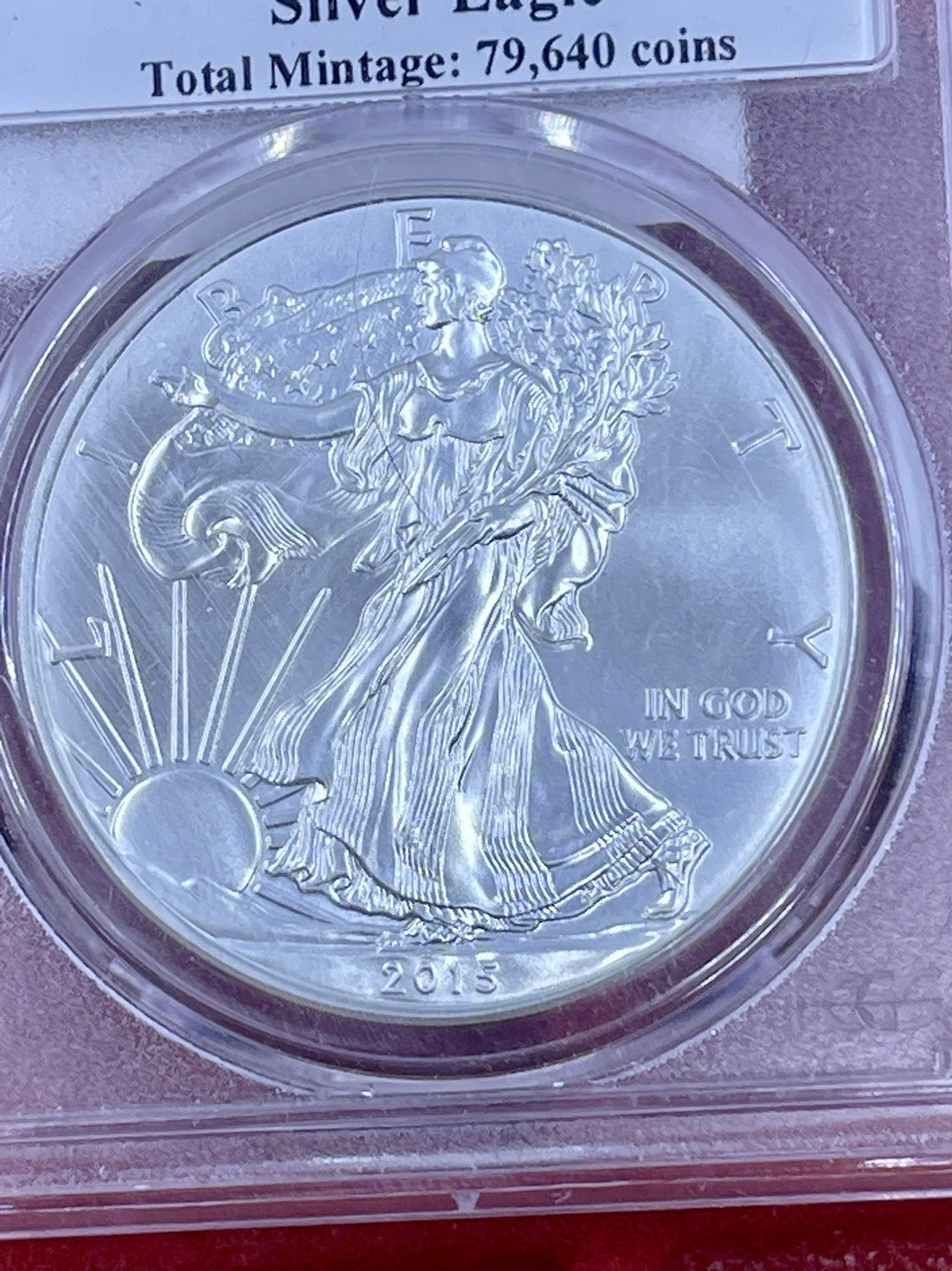 2015-(P) AMERICAN SILVER EAGLE PCGS MS69 STRUCK AT PHILADELPHIA - 79,640 MINTED