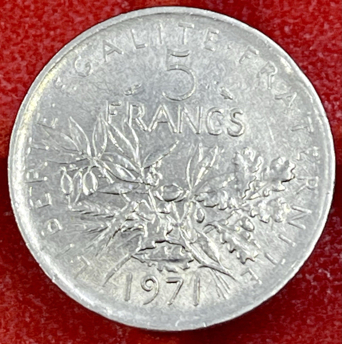 1971 France Coin 5 Francs KM# 926a.1 French Coins Europe Money