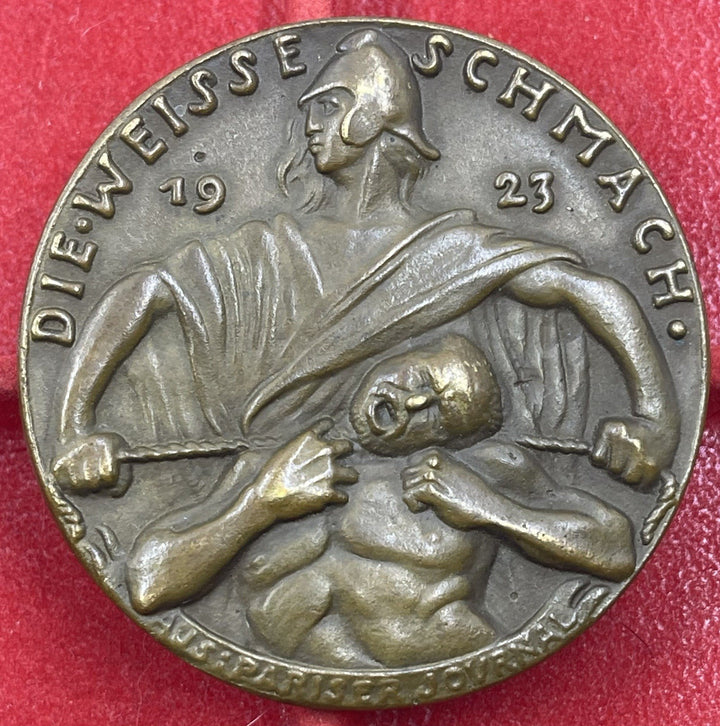 Karl Goetz Medal – Kienast 299: “The Watch At The Ruhr” Satirical Medal