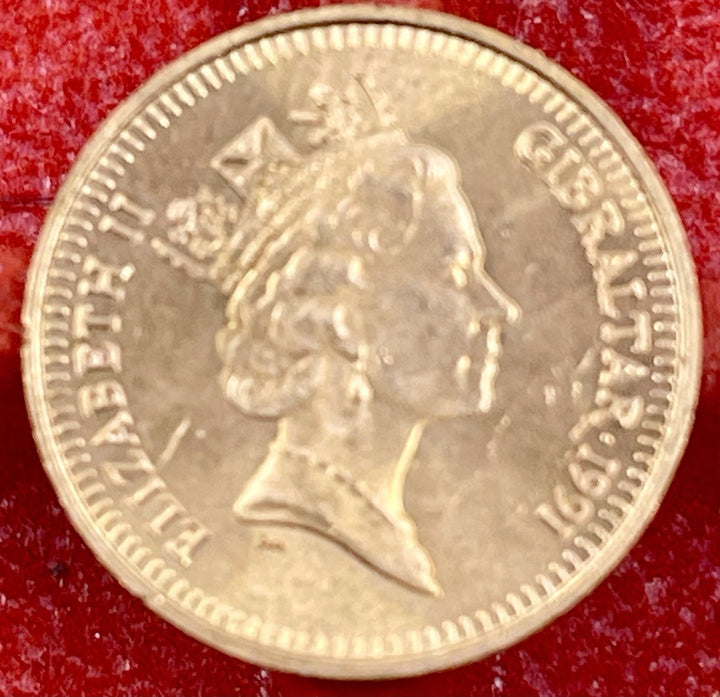 Gibraltar 1991 1 Penny Barbary Partridge World Coin Animal Wildlife Bronze KM 20