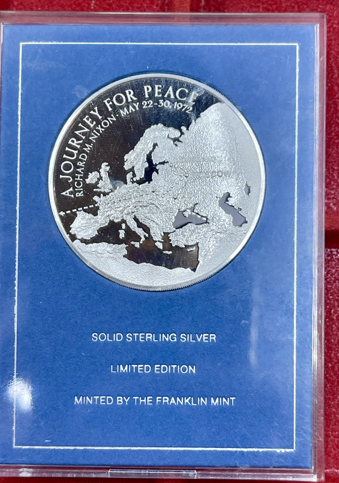 Presidential Journey to Russia Eyewitness Medal Sterling Silver Franklin Mint