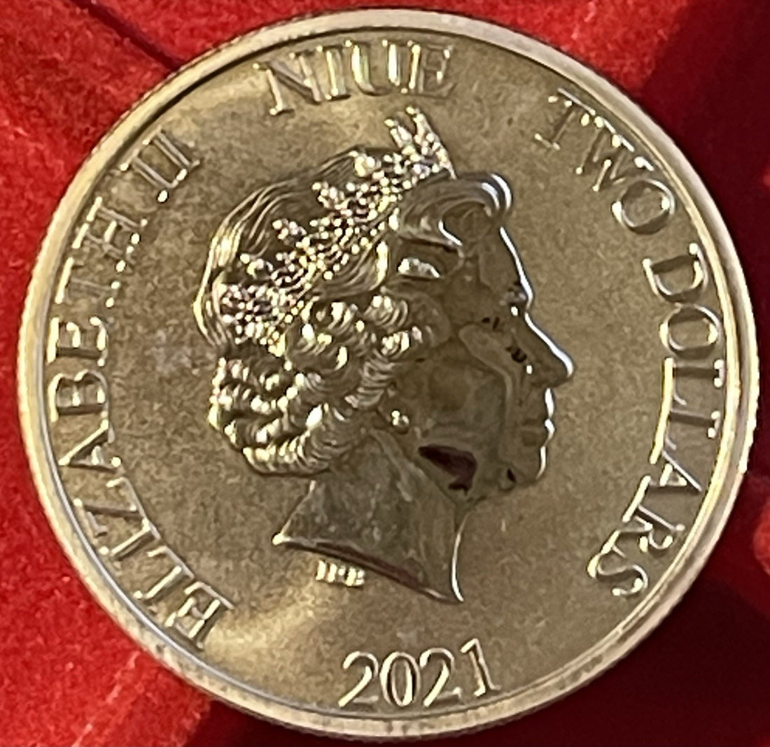 2021 Niue Pirates of the Caribbean Black Pearl 1 Oz .999 Fine Silver Coin  Toned