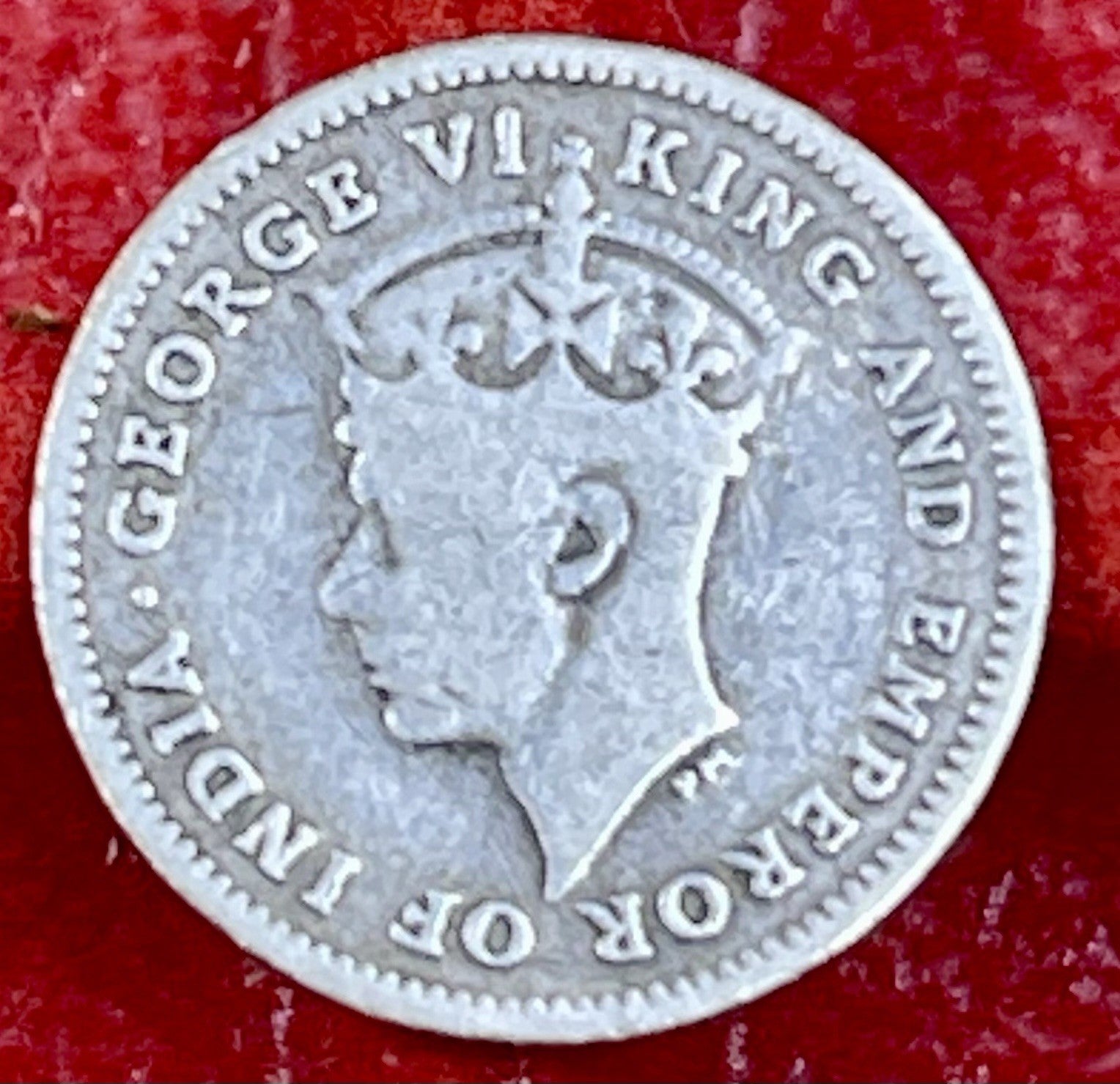 1943 BRITISH GUIANA SILVER 4 PENCE COIN~ GEORGE VI~KM#30~MINTAGE=240,0001943