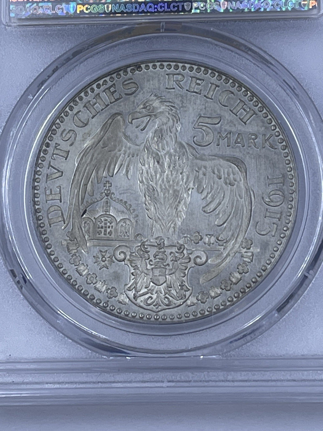 Germany 1913 5 Mark Bavaria PCGS SP64 Sch53G1 Silvered Bronze Coin