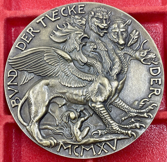 Karl Goetz Medal – Kienast 160: “Pact of Malice” (1915) Satirical Medal