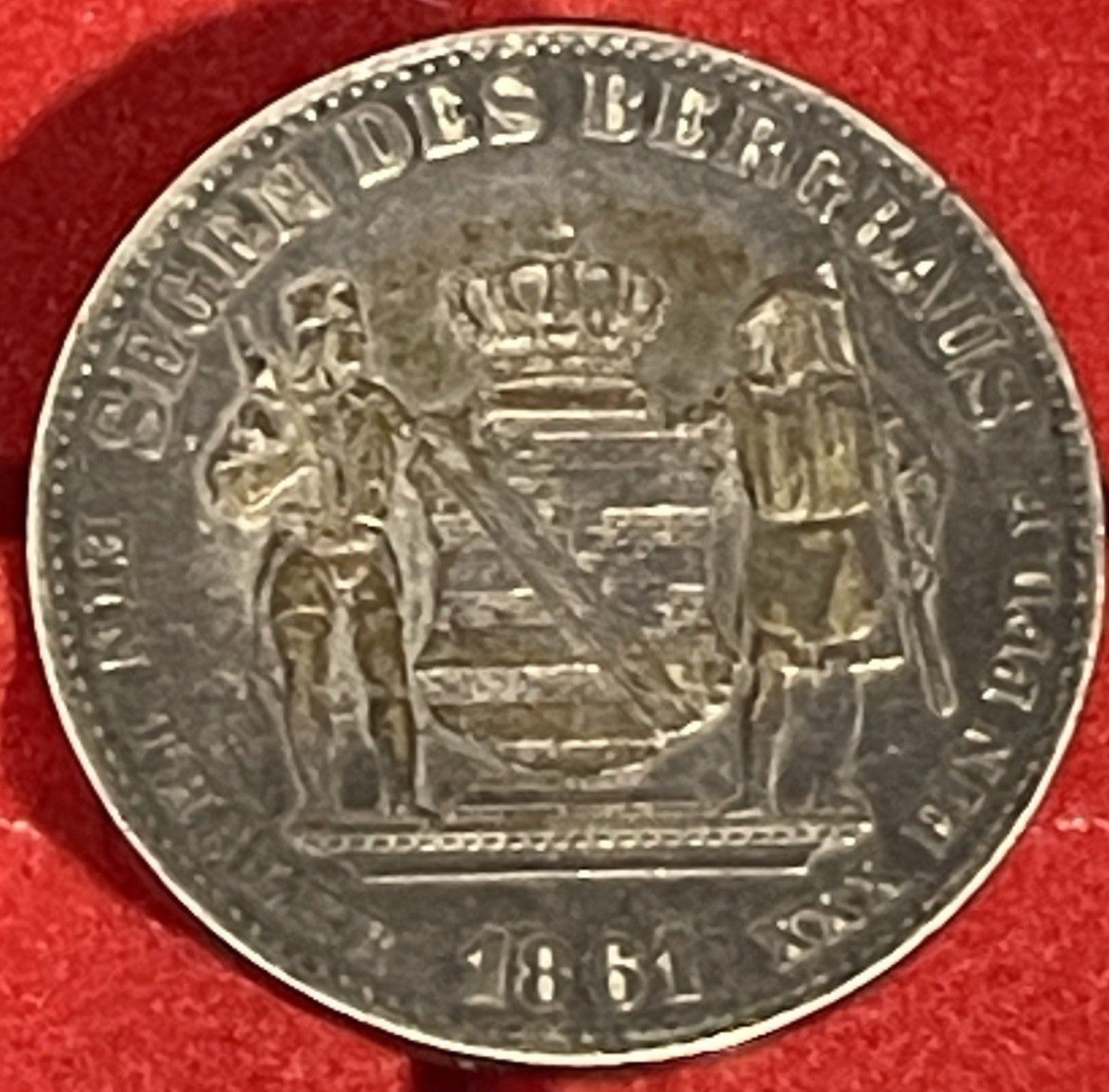 German States 1861-B Thaler Silver Coin KM 1199