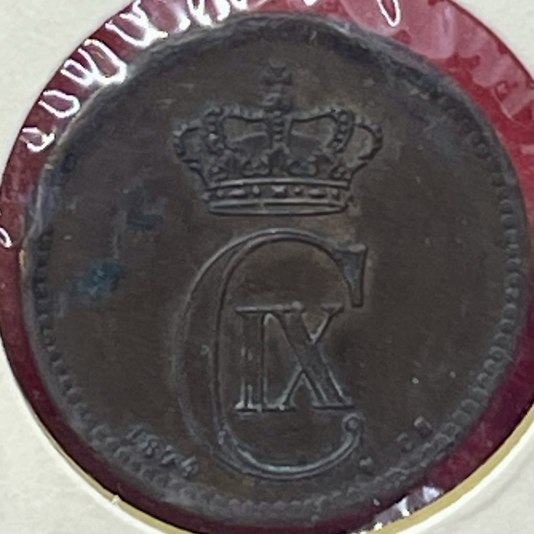 DENMARK - 5 ORE - 1874 - Coin Edge DingDENMARK - 5 ORE - 1874 - Coin Edge Ding