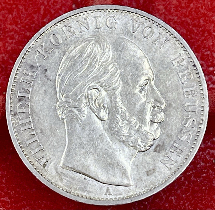 1871 Prussia 1 Thaler Silver Coin – Victory Over France – Wilhelm I – KM#500