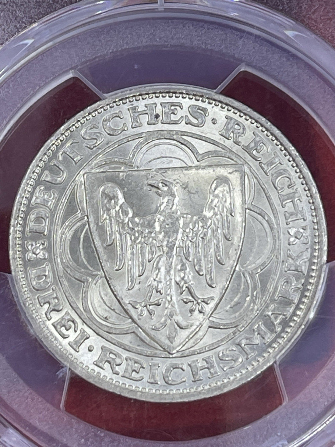 1927-A Weimar Bremerhaven 3 Mark PCGS MS64